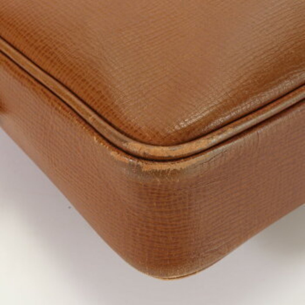 Burberry Nova Check Leather Business Bag Briefcase Tote Brown - Picture 10 of 14